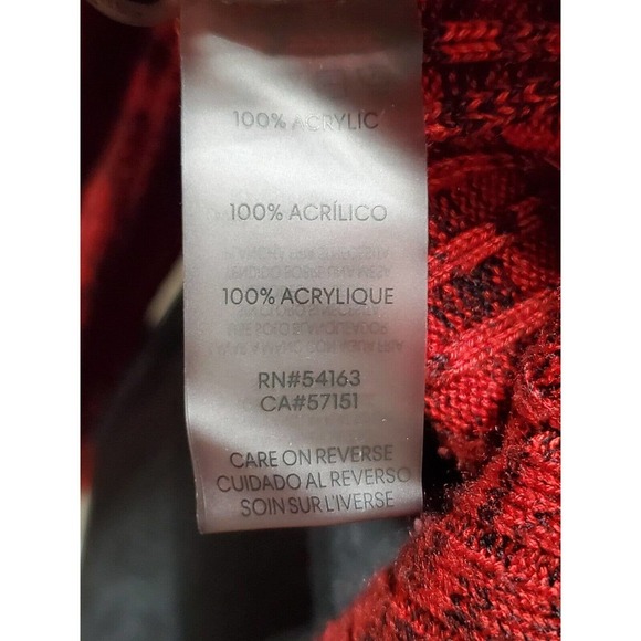 Calvin Klein Women's Red Acrylic Round Neck Long Sleeve Pullover Sweater Size S - Picture 8 of 11